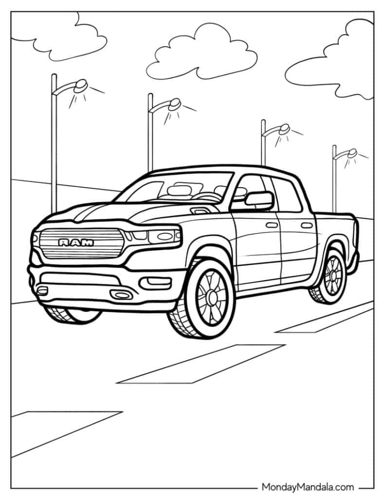 34 Truck Coloring Pages Free PDF Printables 