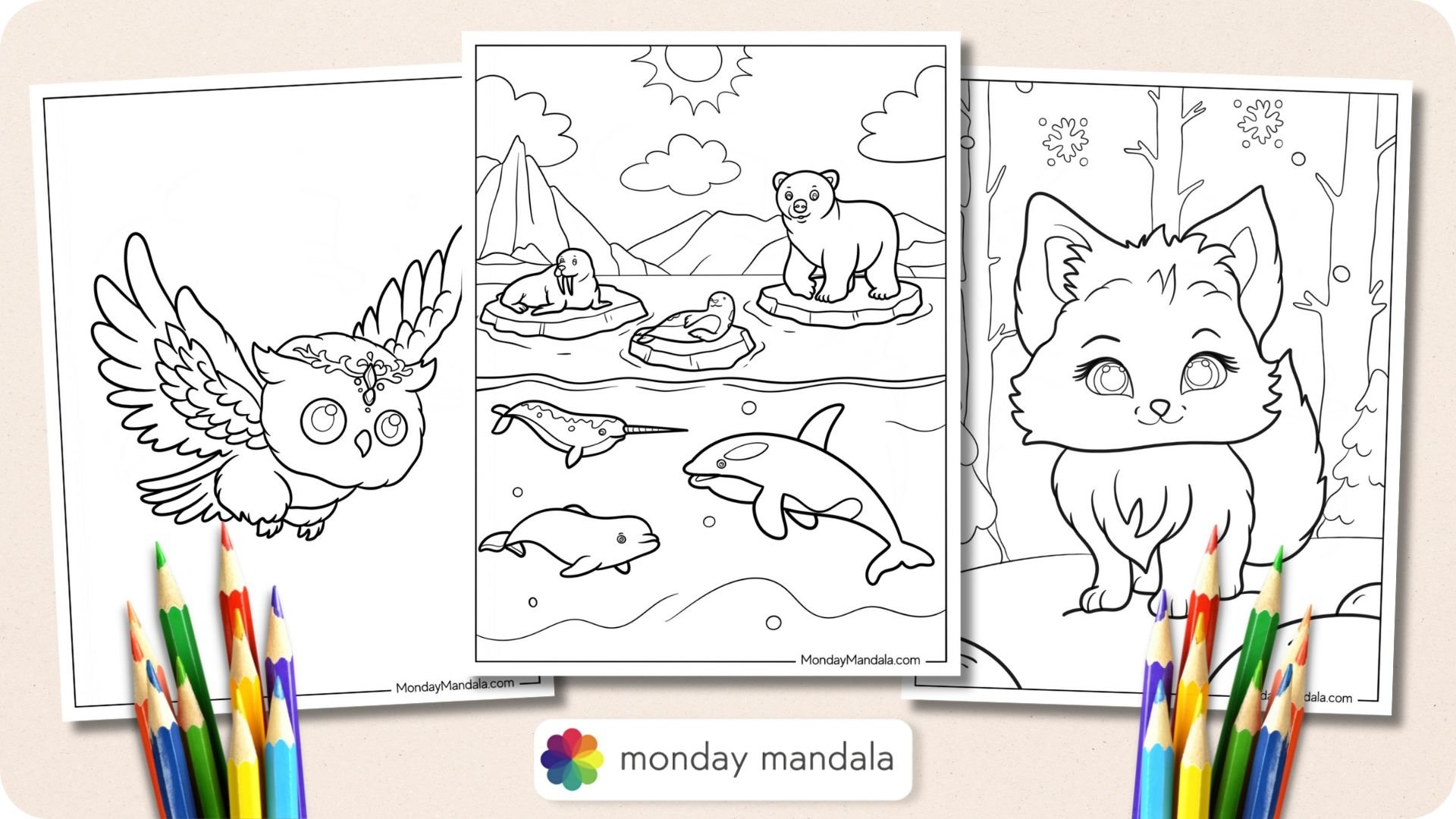 35 Arctic Animals Coloring Pages Free PDF Printables 
