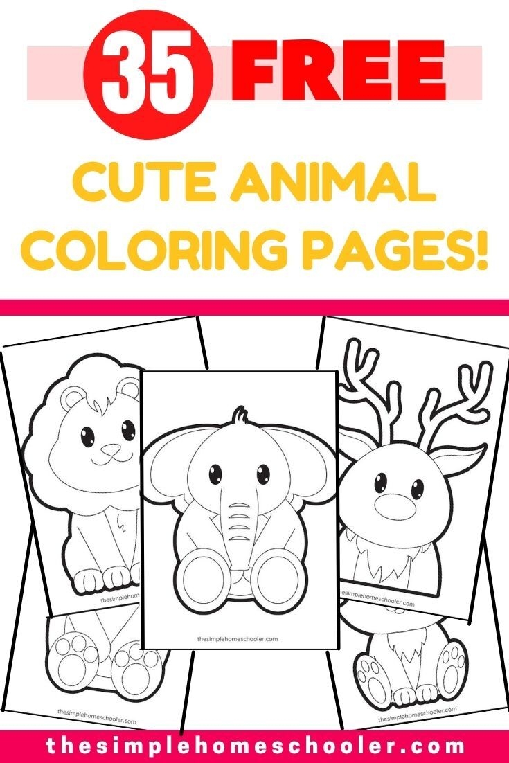 35 Cute Animal Coloring Pages Printable And Free The Simple Homeschooler
