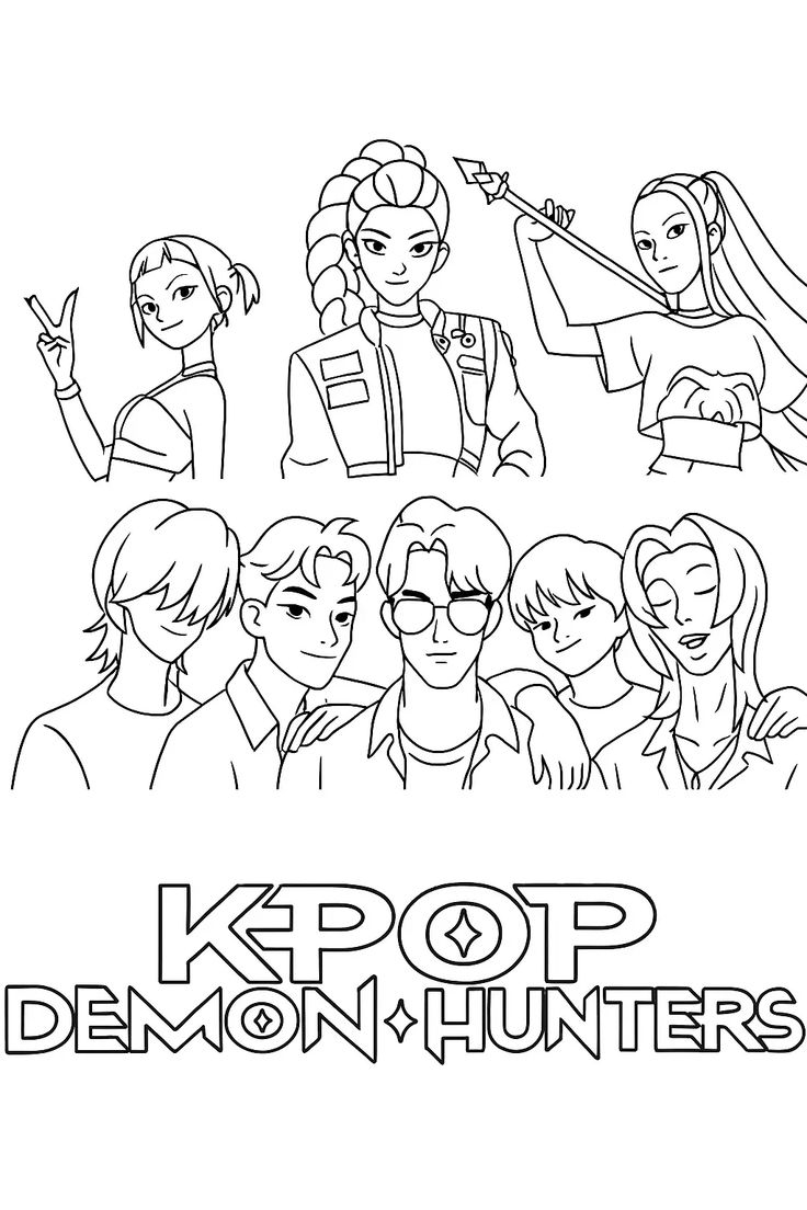 35 KPop Demon Hunters Coloring Pages For Kids