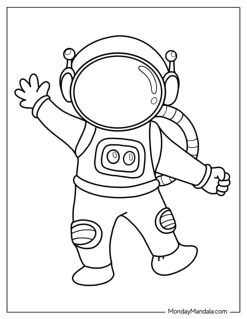 36 Astronaut Coloring Pages Free PDF Printables 