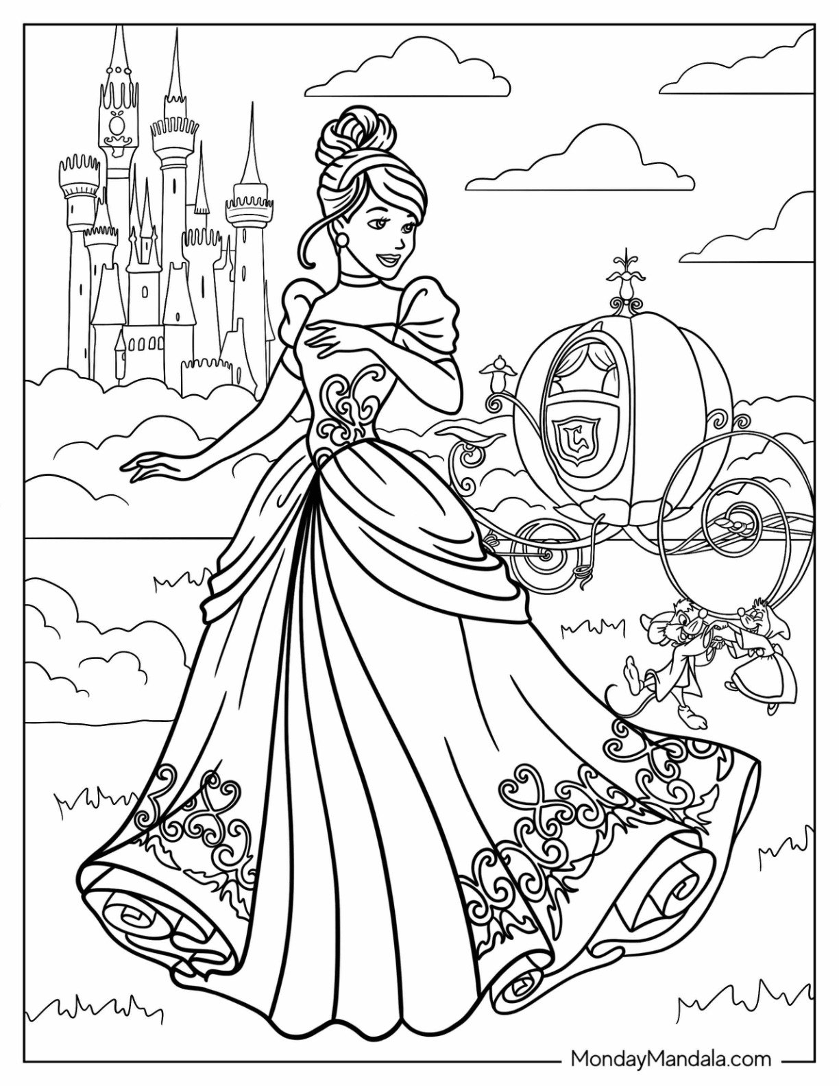 printable princess coloring pages