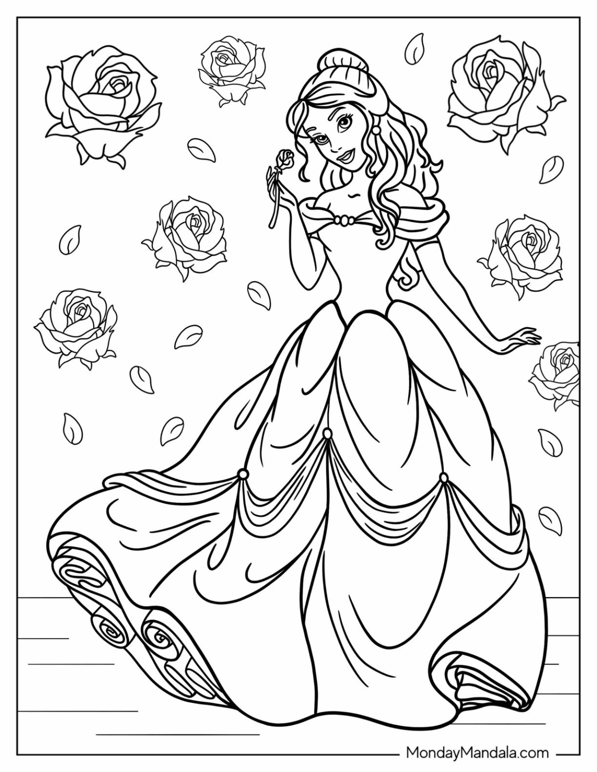 36 Disney Princess Coloring Pages Free PDF Printables