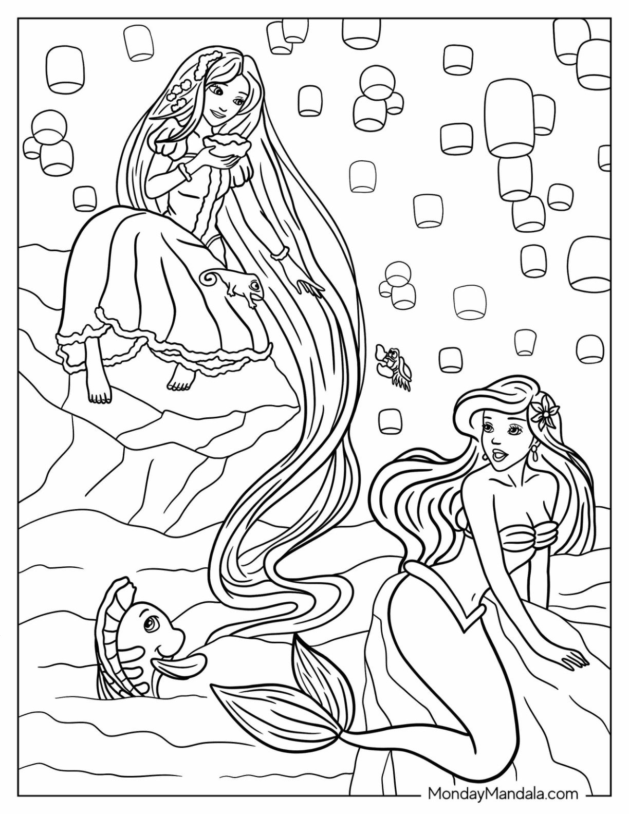 rapunzel coloring pages