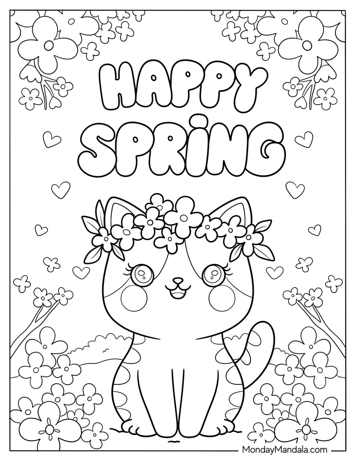 free spring coloring pages