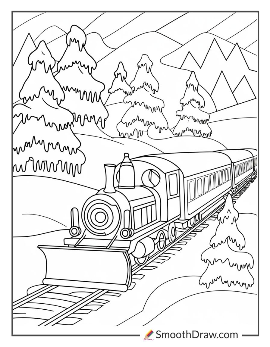coloring pages of trains