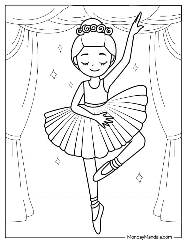 37 Ballerina Coloring Pages Free PDF Printables 