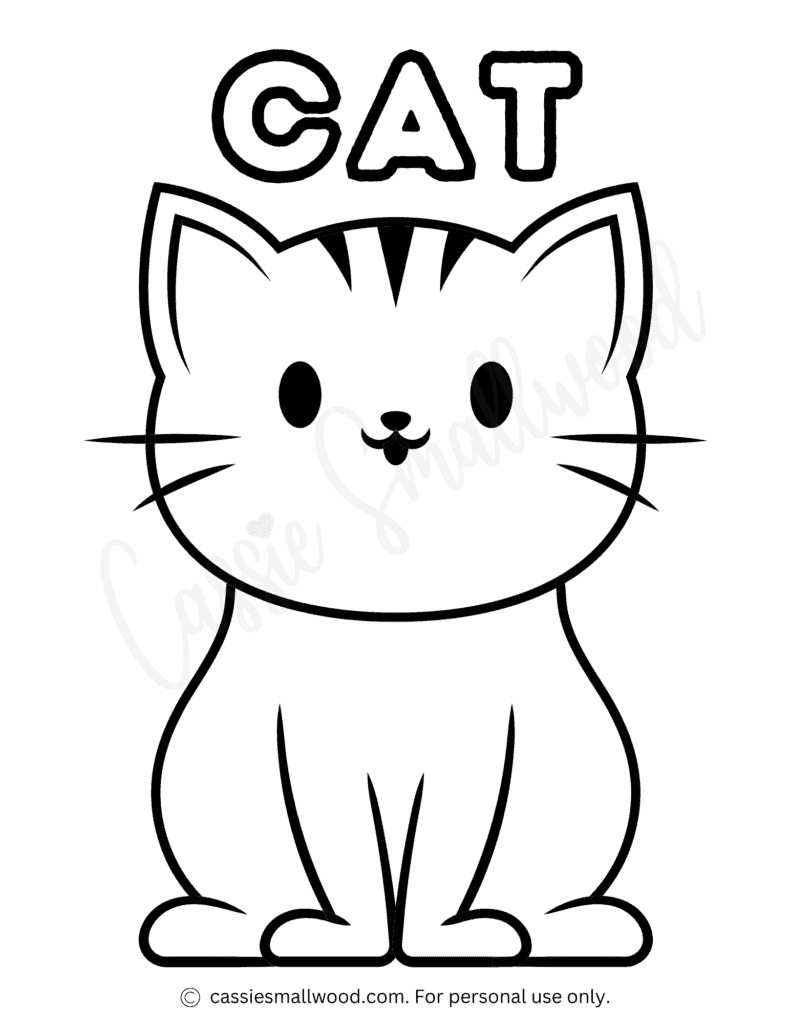 37 Cute Cat Coloring Pages Cassie Smallwood