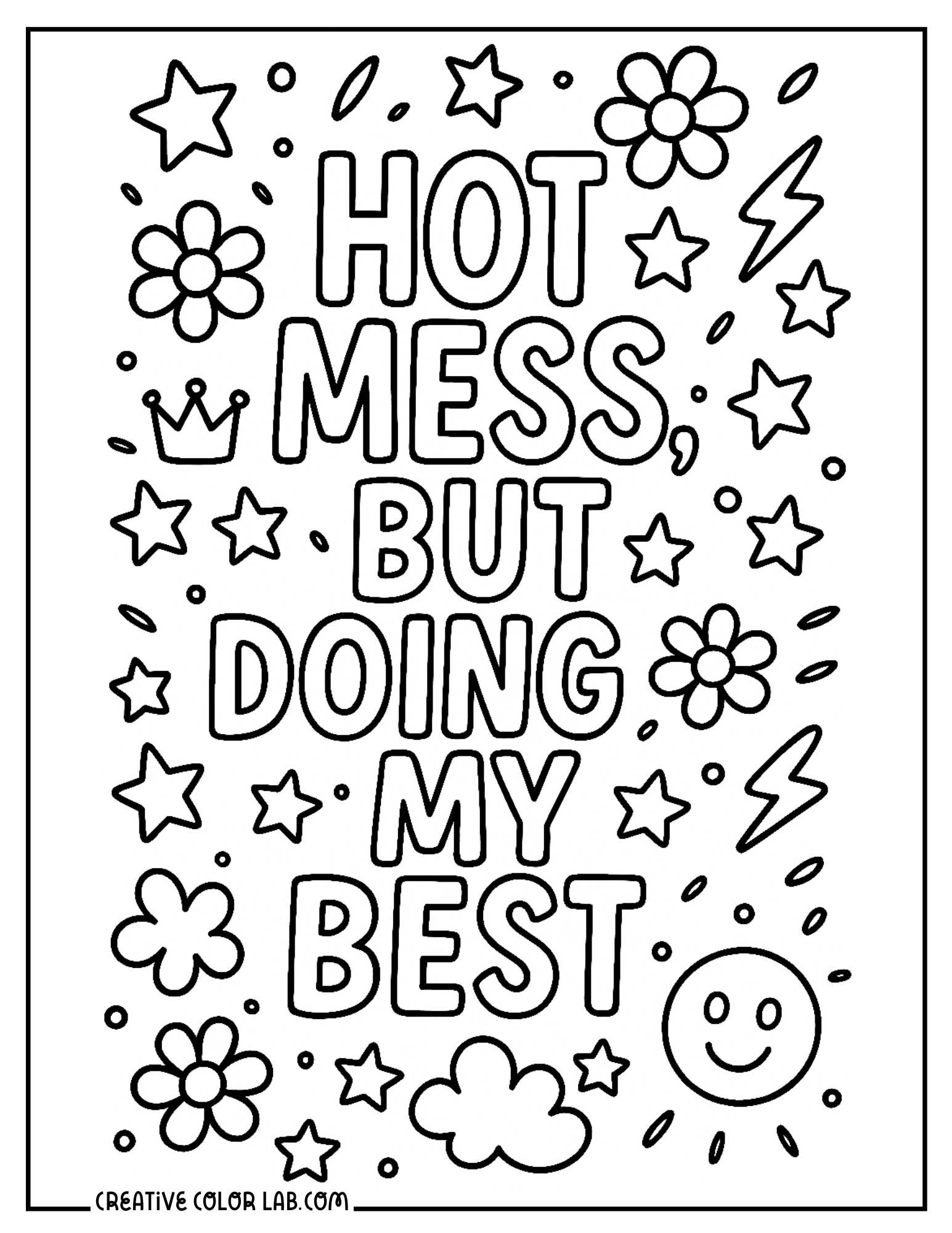 37 Inspirational Quotes Coloring Pages Positive PDF Printables