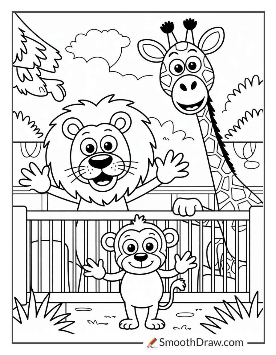 37 Zoo Coloring Pages Free Printable PDFs Smooth Draw