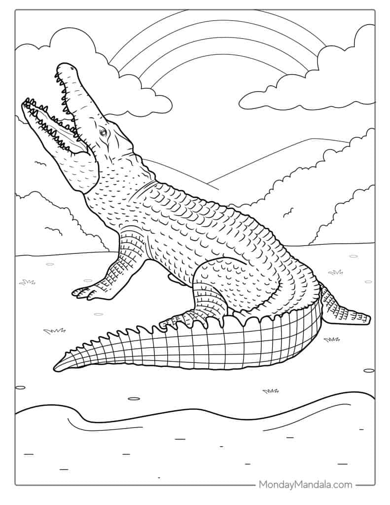 38 Crocodile Coloring Pages Free PDF Printables 