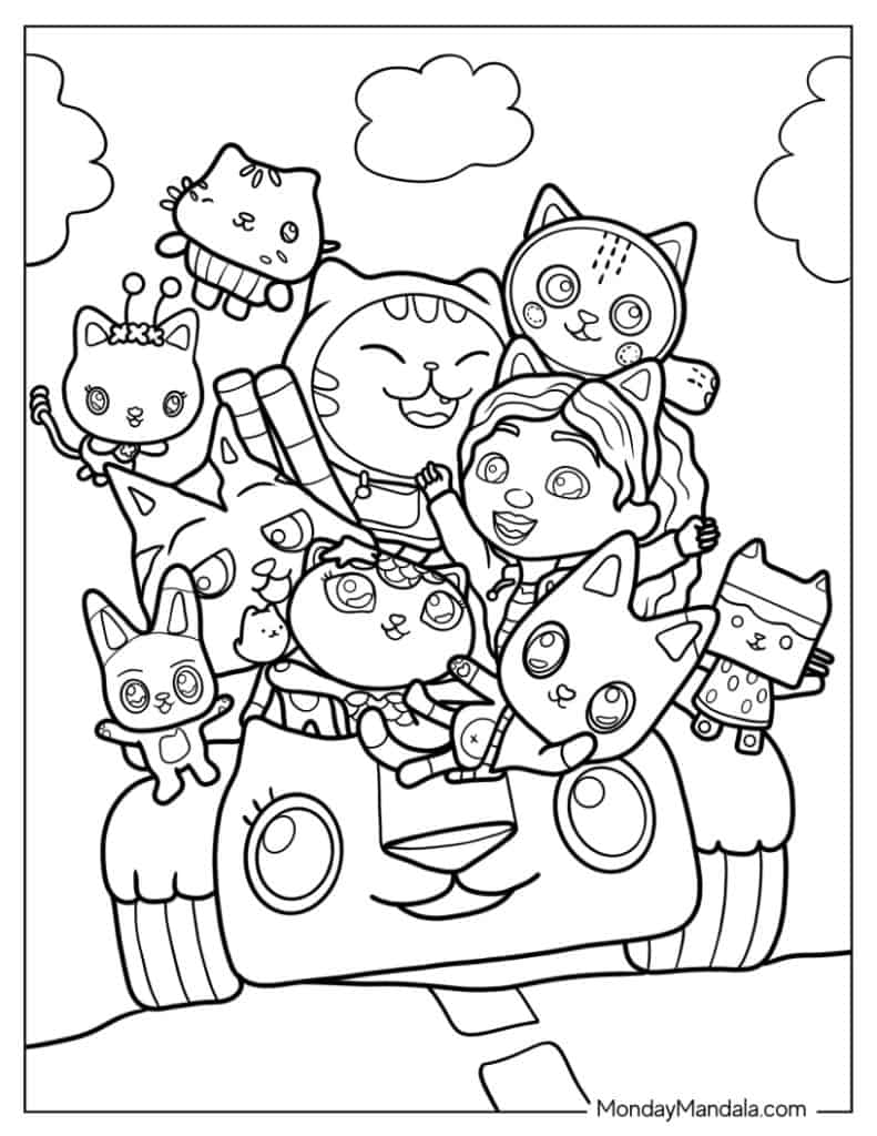 38 Gabby s Dollhouse Coloring Pages Free PDF Printables