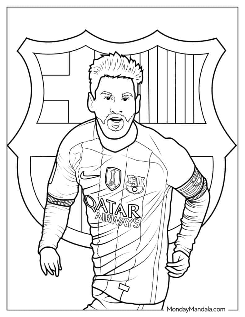38 Lionel Messi Coloring Pages Free PDF Printables