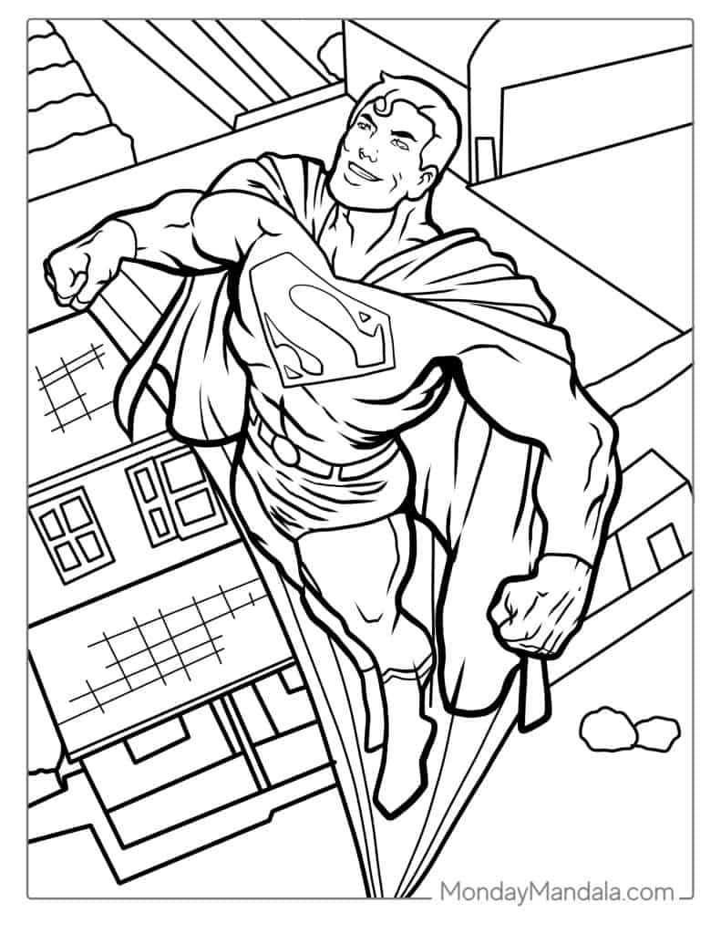 38 Superman Coloring Pages Free PDF Printables