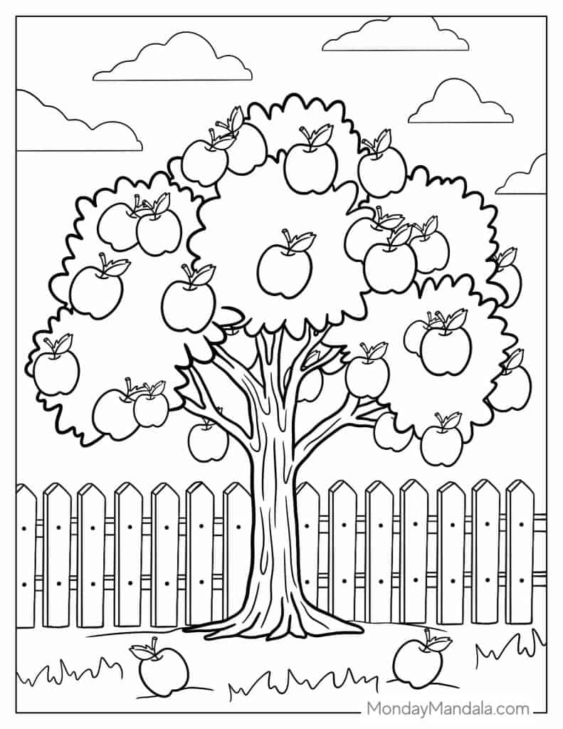 38 Tree Coloring Pages Free PDF Printables 