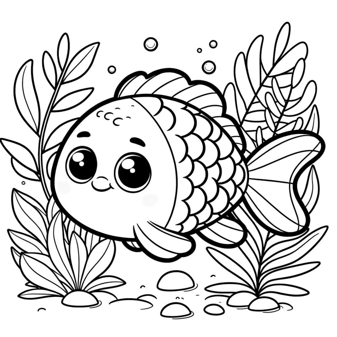 4 Page Bundle Fish Coloring Page Colorful Fish Coloring Page Sea Fish Coloring Page Animal Coloring Page Etsy Norway
