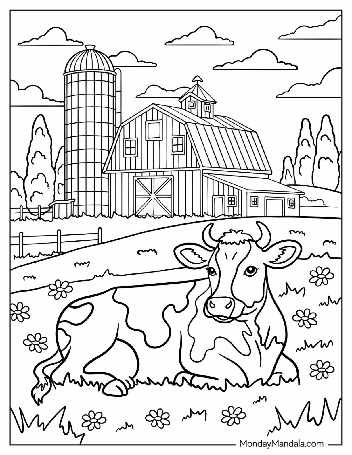 coloring pages farm animals