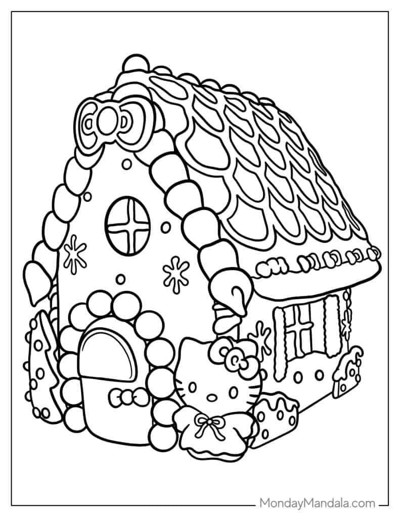 40 Gingerbread House Coloring Pages Free PDF Printables 
