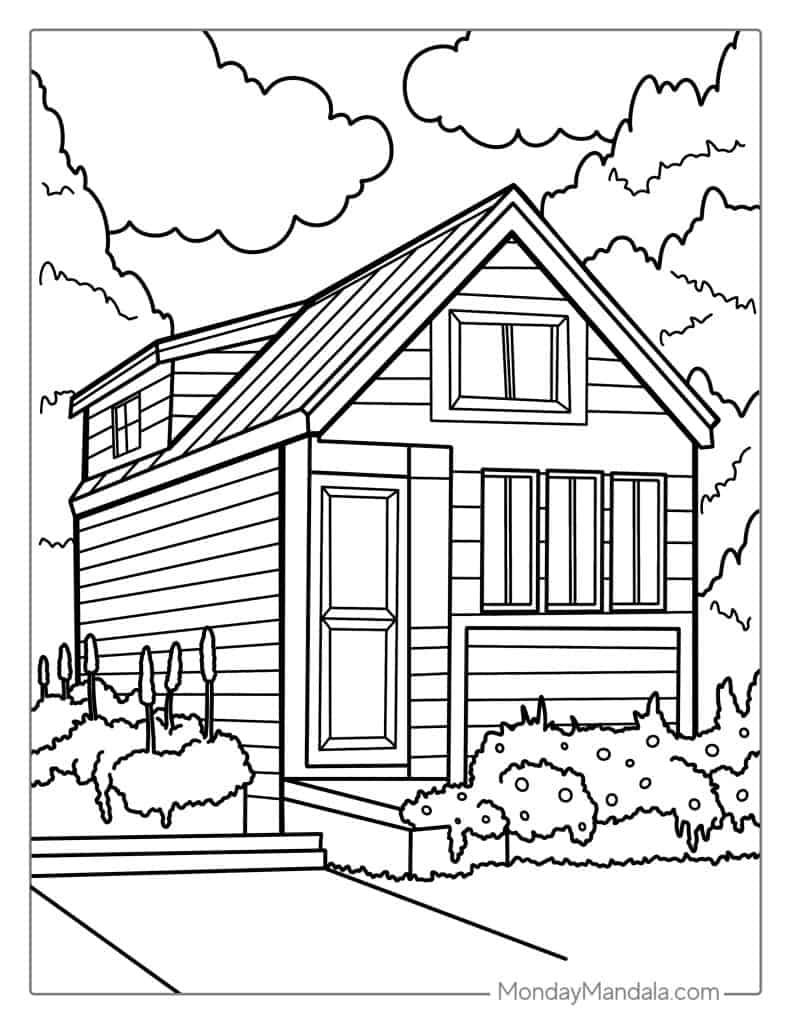 40 House Coloring Pages Free PDF Printables 