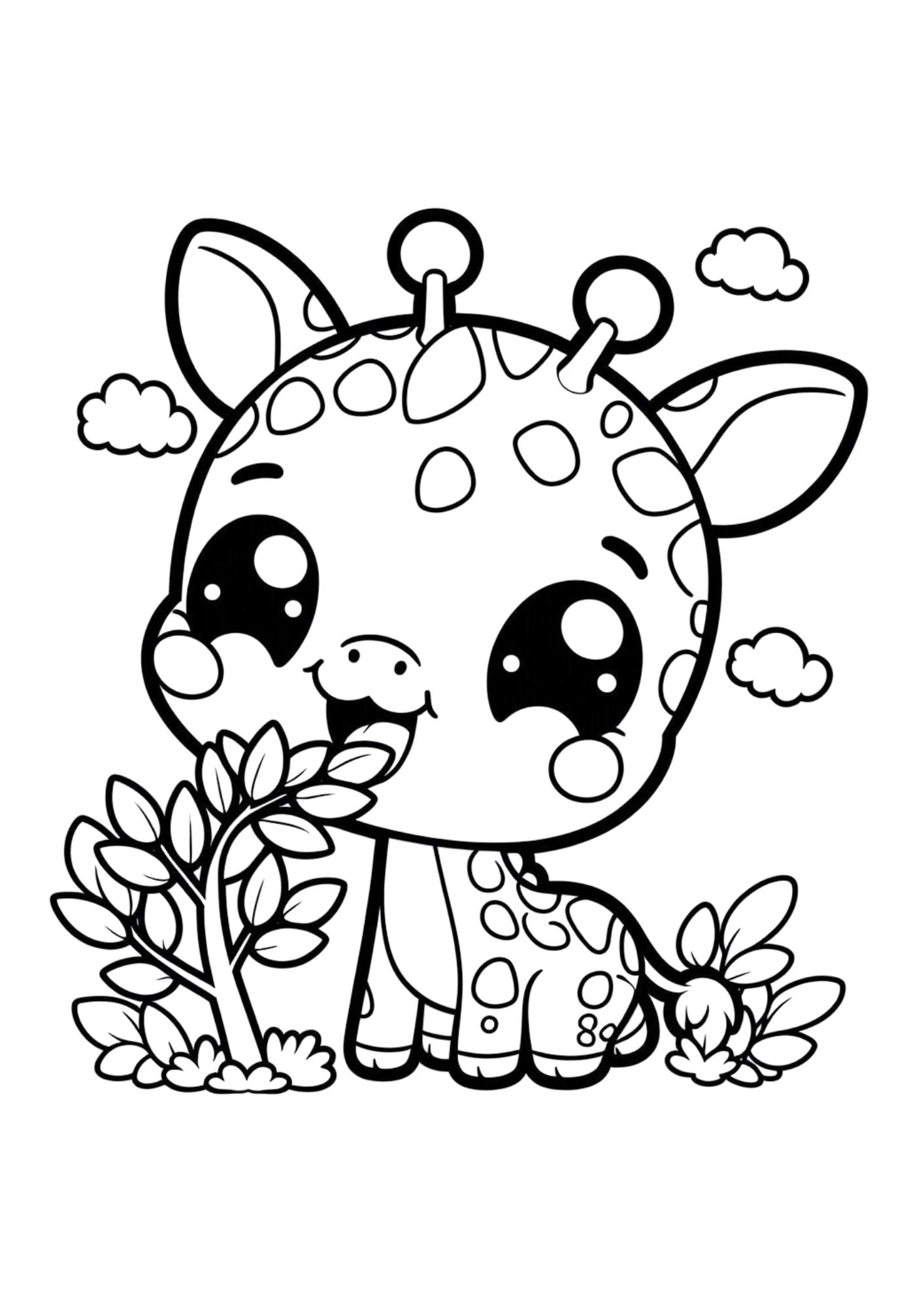 40 Kawaii Animal Coloring Pages For Kids Cute Animals To Color Printable Kawaii Animal Coloring Pages For Kids Etsy