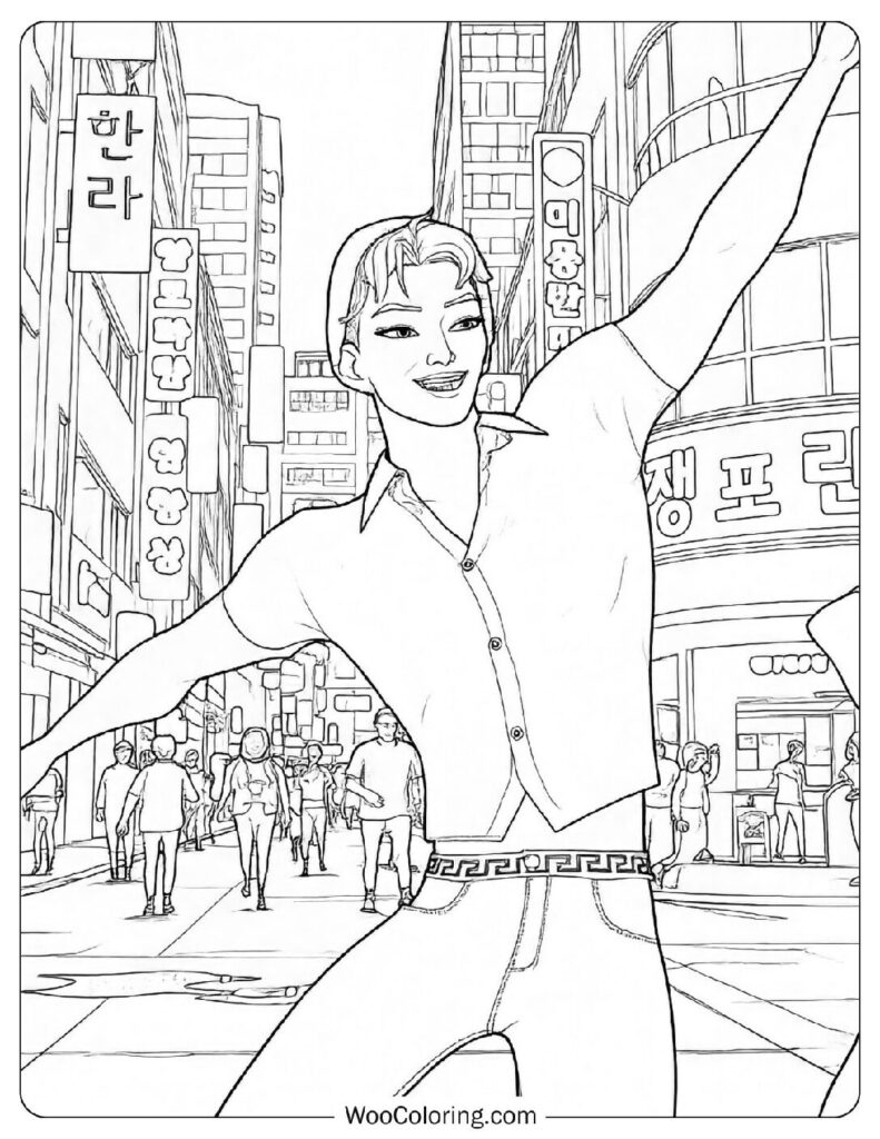 saja boys coloring page