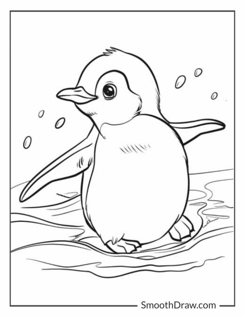 penguin coloring pages for preschoolers