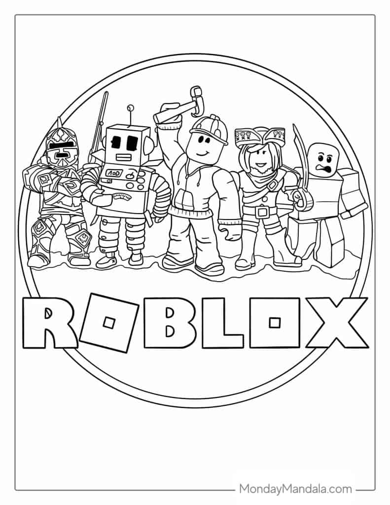 40 Roblox Coloring Pages Free PDF Printables