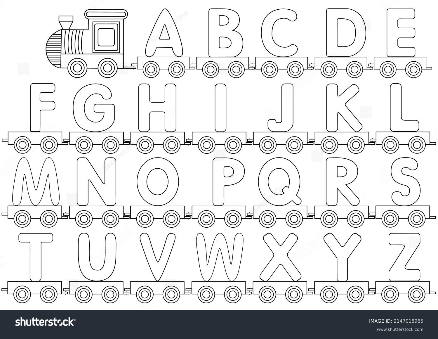 42 364 Alphabet Coloring Pages Stock Vectors And Vector Art Shutterstock