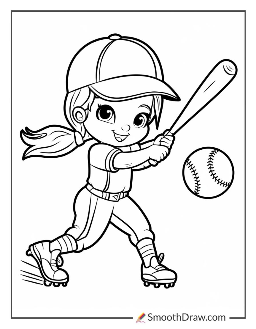 42 Baseball Coloring Pages PDF Printables Smooth Draw