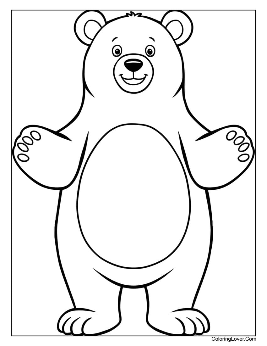coloring pages of bears for preschoolers