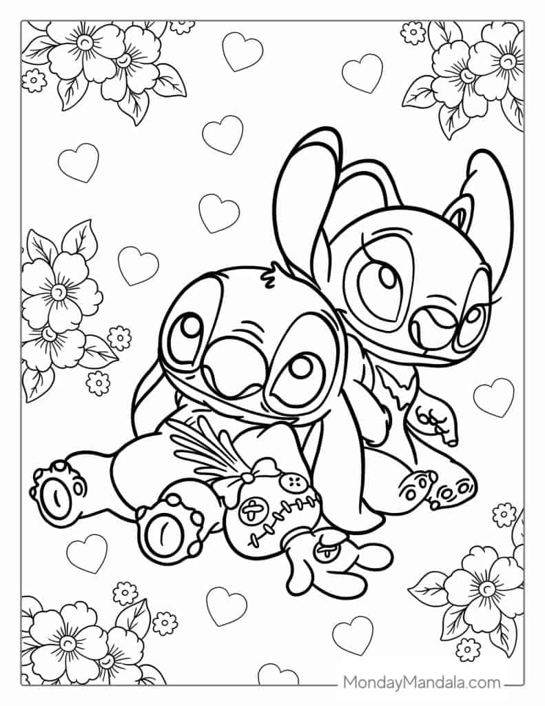 42 Lilo Stitch Coloring Pages Free PDF Printables