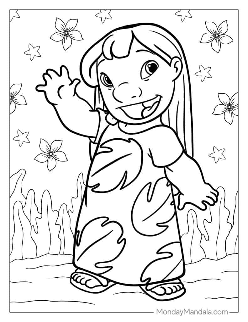 42 Lilo Stitch Coloring Pages Free PDF Printables