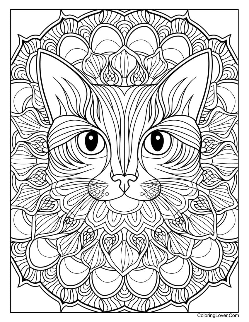 animal easy mandala coloring pages