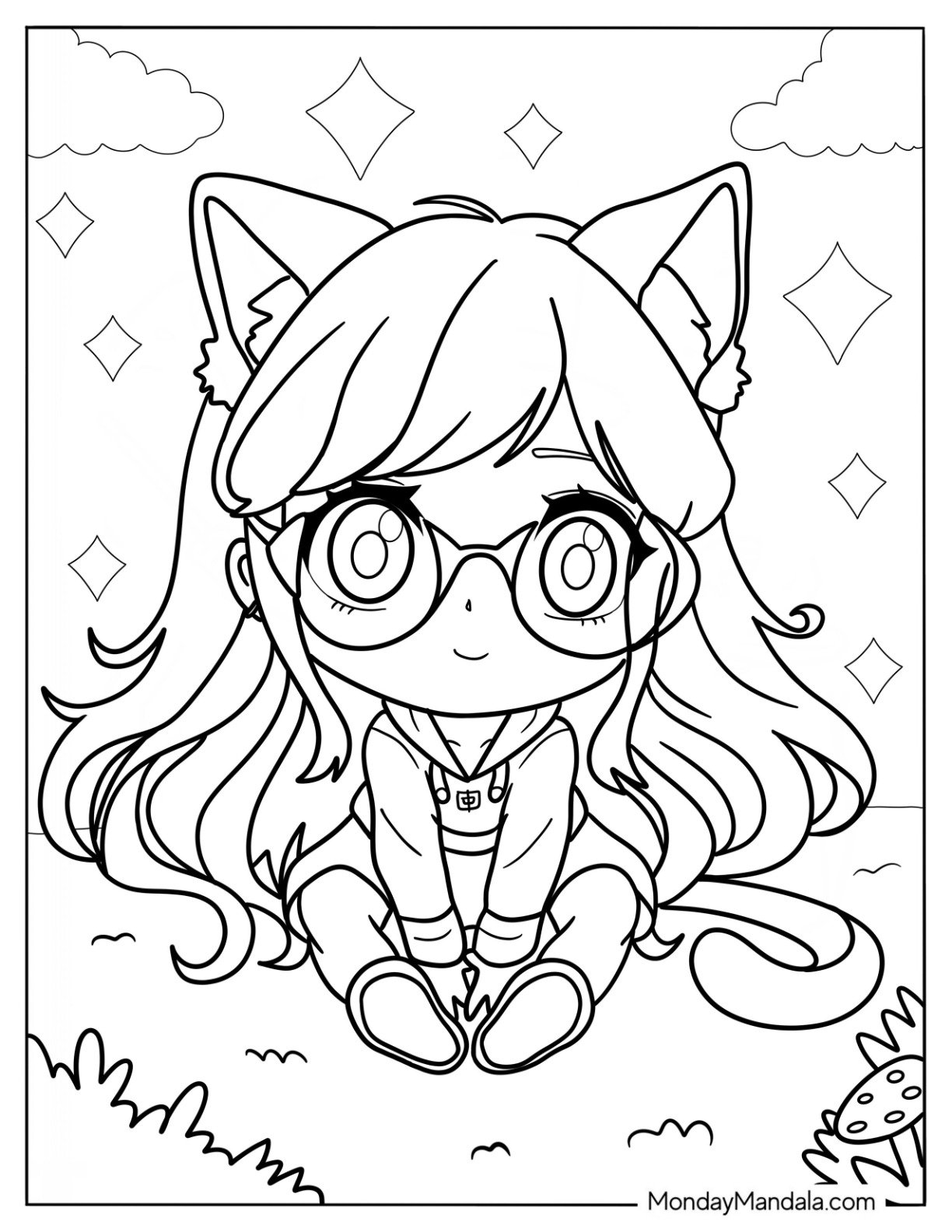 43 Chibi Coloring Pages Free PDF Printables 