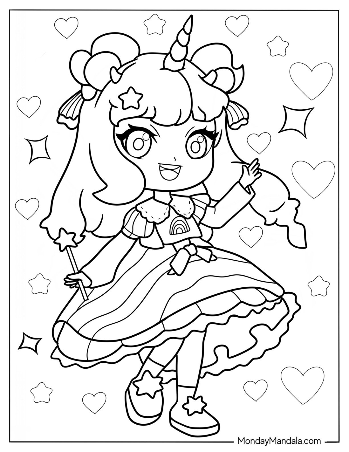 coloring pages anime chibi