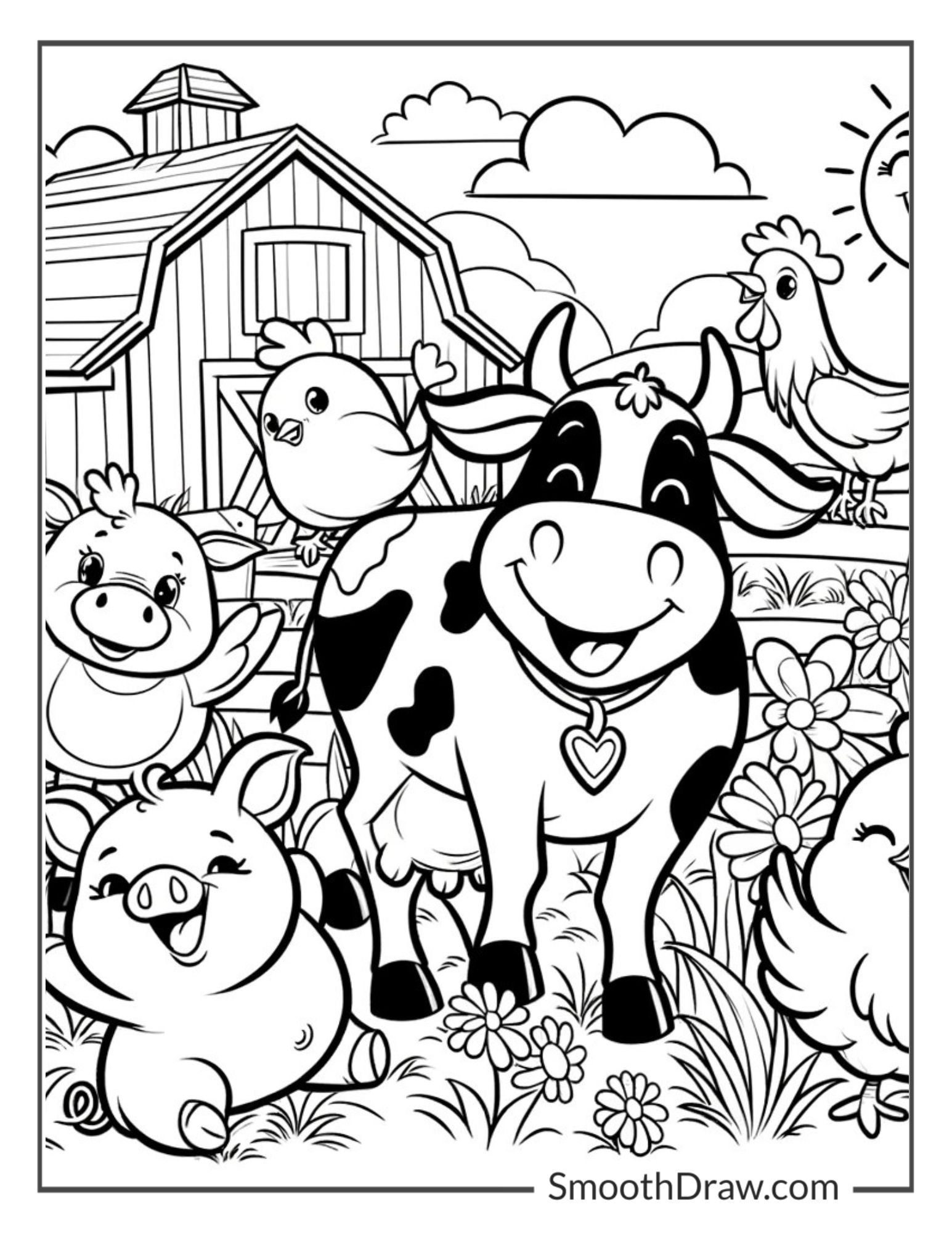 farm coloring pages for preschoolers