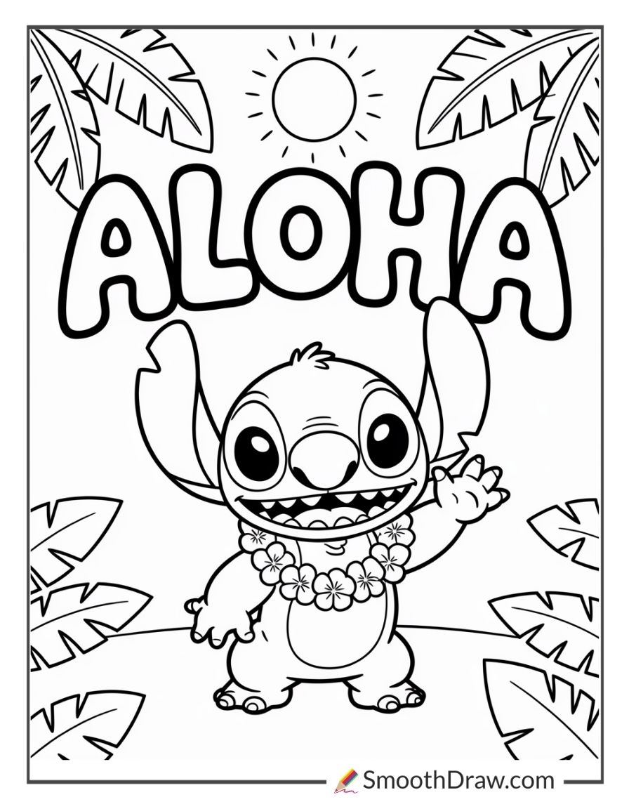 printable stitch coloring pages