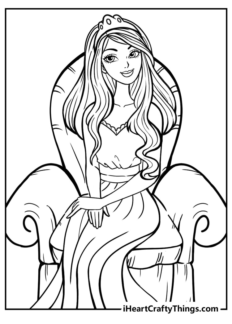 free princess coloring pages