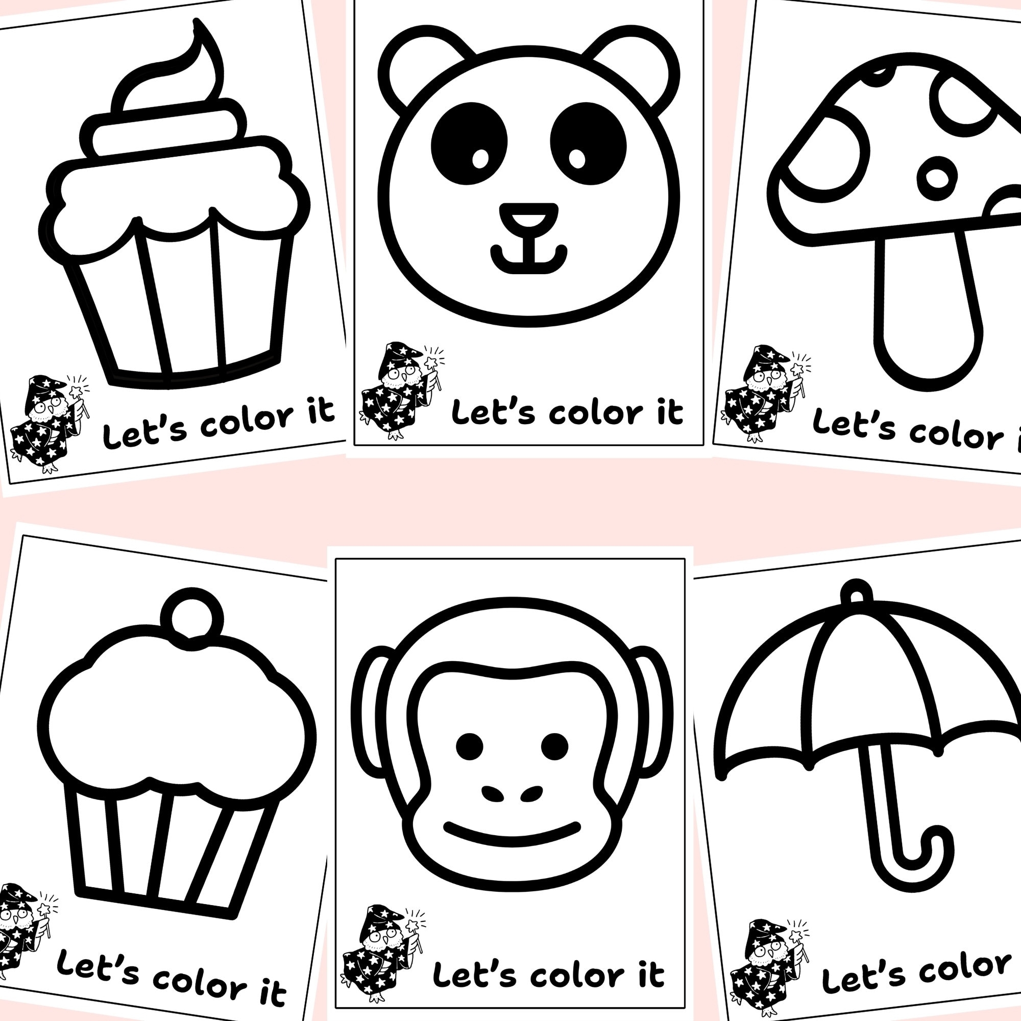 45 Super Easy Coloring Pages For Kids Printable Bold And Easy Designs Preschoolers Simple Coloring Pages For Toddlers Home School Prin Etsy