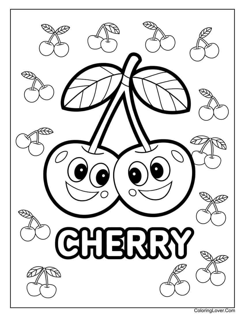 preschool fruits coloring pages