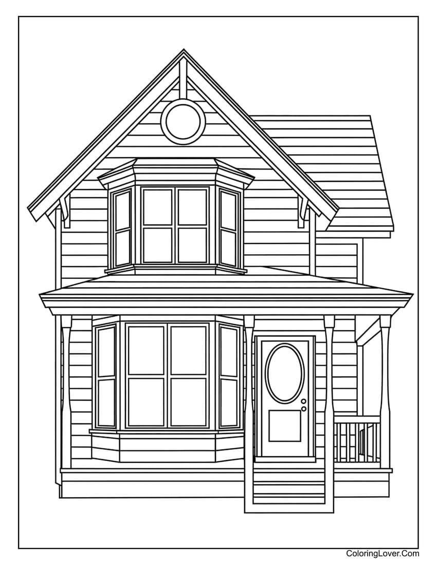 house coloring pages