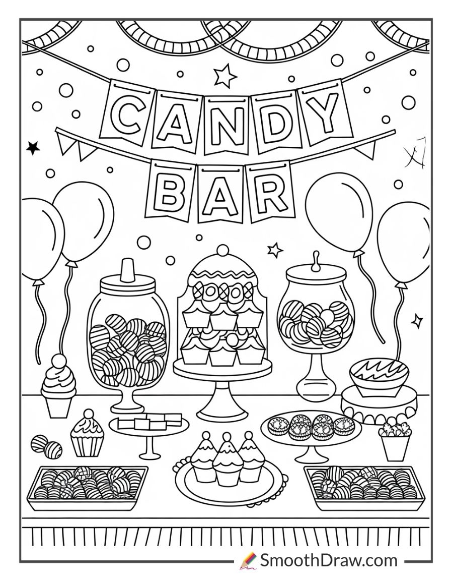 candy coloring pages