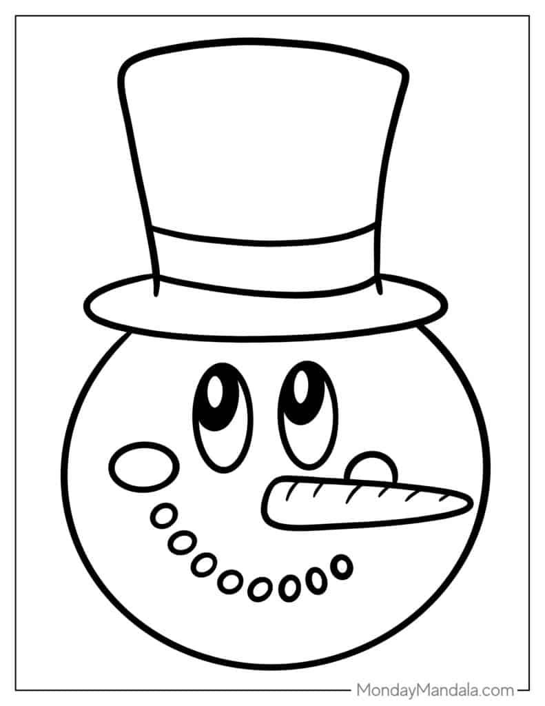 48 Snowman Coloring Pages Free PDF Printables 
