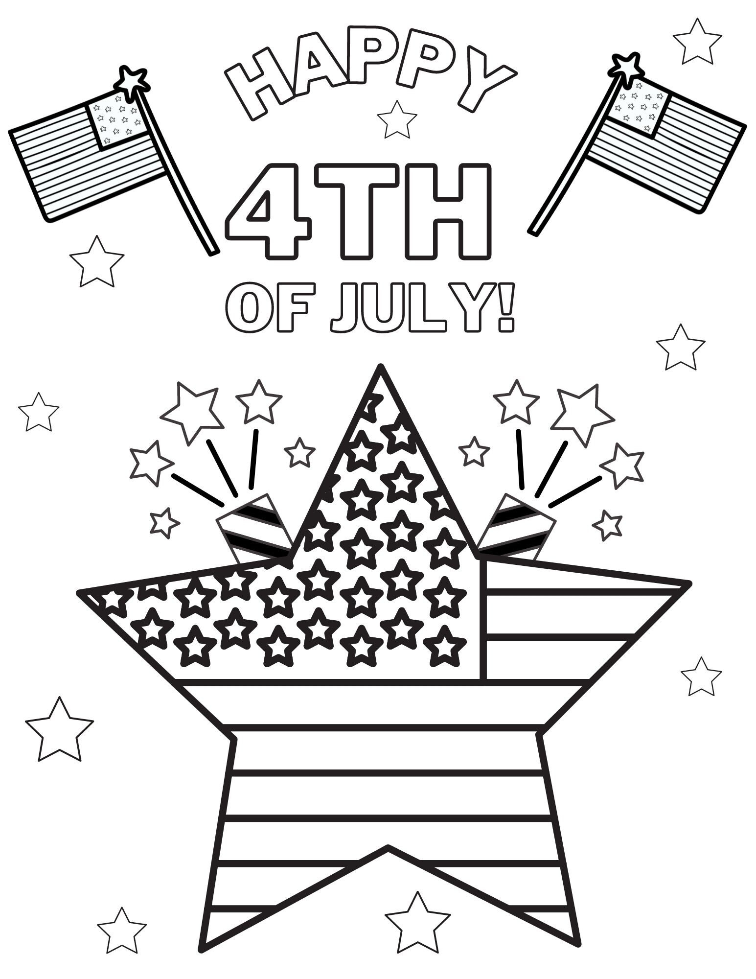 4th Of July Coloring Page 4th Of July Printables 4th Of July Sheets 4th Of July Coloring Book July 4th Coloring Independence Day PDF Etsy