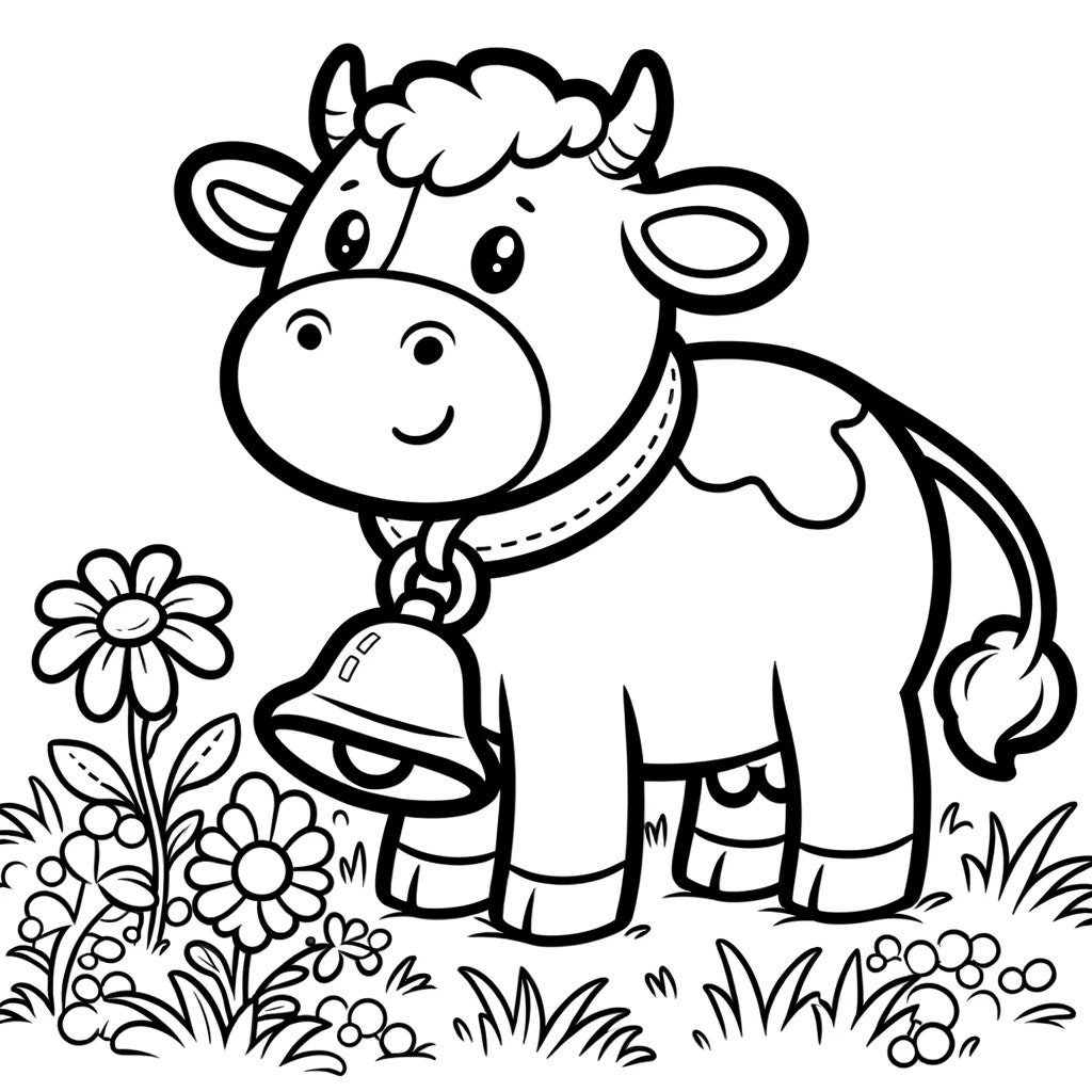 5 Cow Coloring Page Animal Coloring Page Farm Coloring Pages Digital Coloring Page Etsy