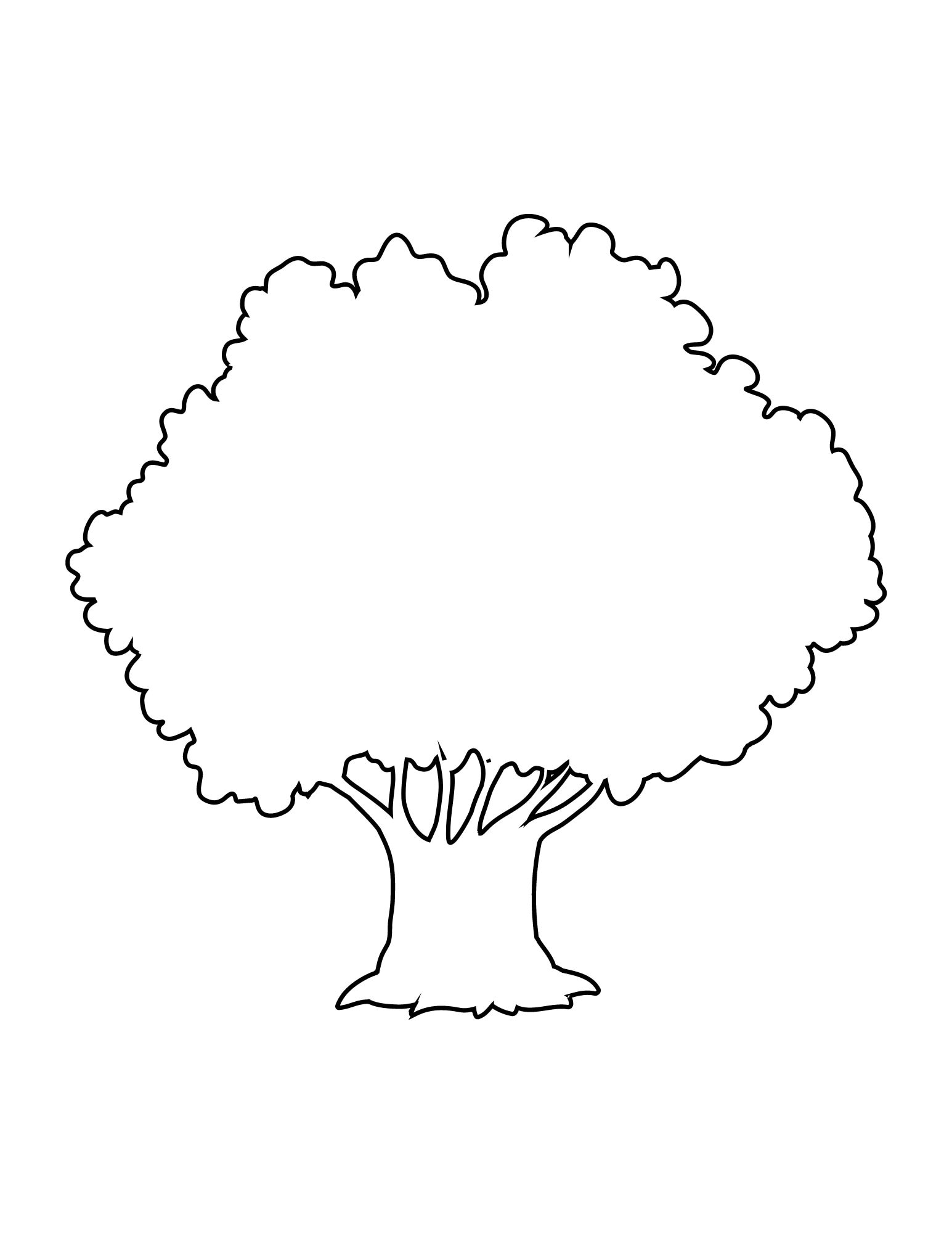 5 Printable Coloring Pages Of Trees For Coloring Etsy