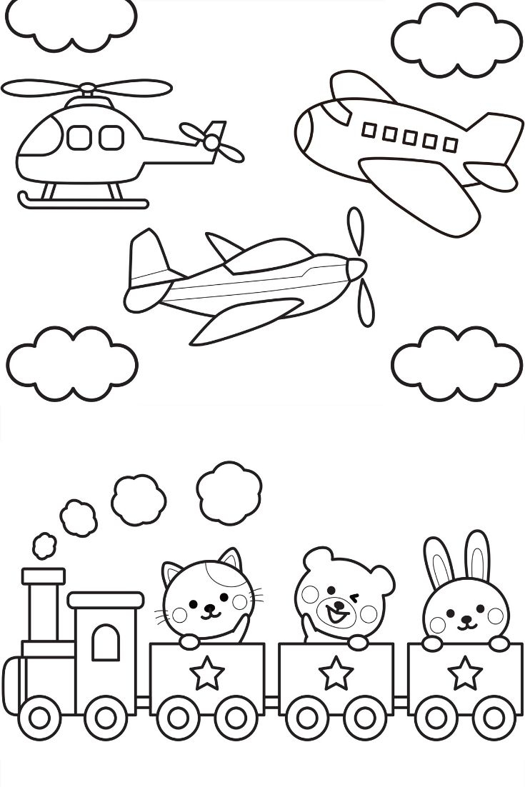 coloring pages of transportation for preschoolers