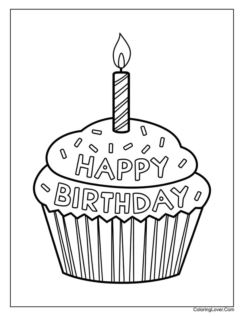 51 Happy Birthday Coloring Pages Free Printables For All Ages 