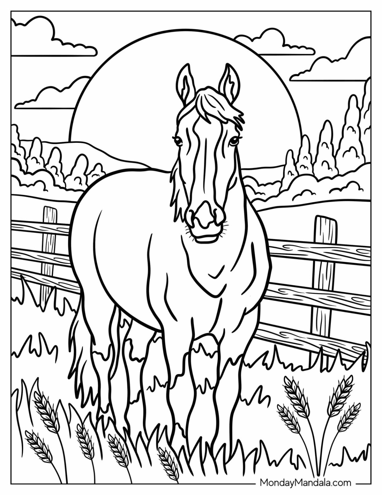 51 Horse Coloring Pages Free PDF Printables