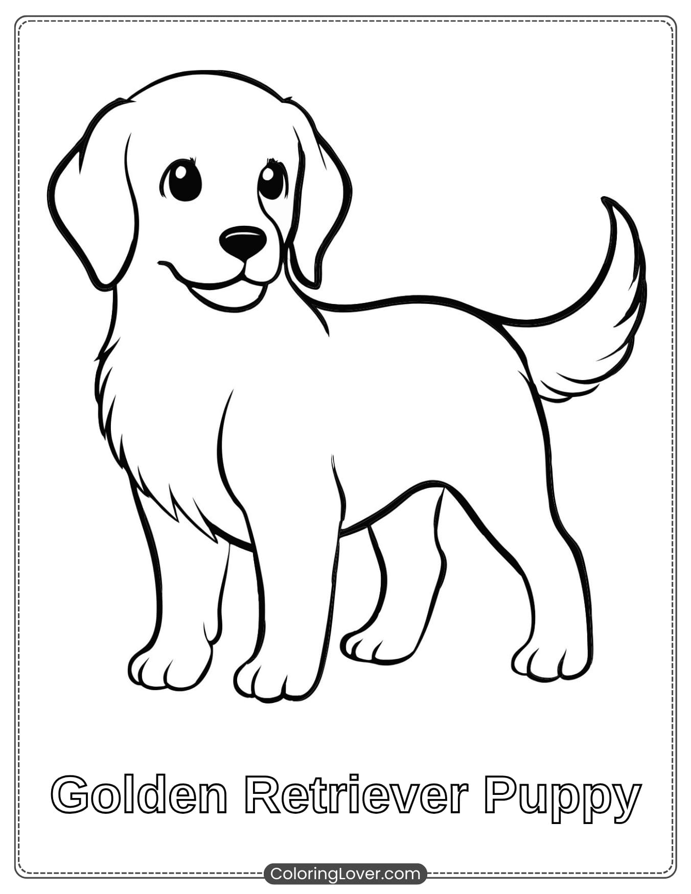 puppy coloring page